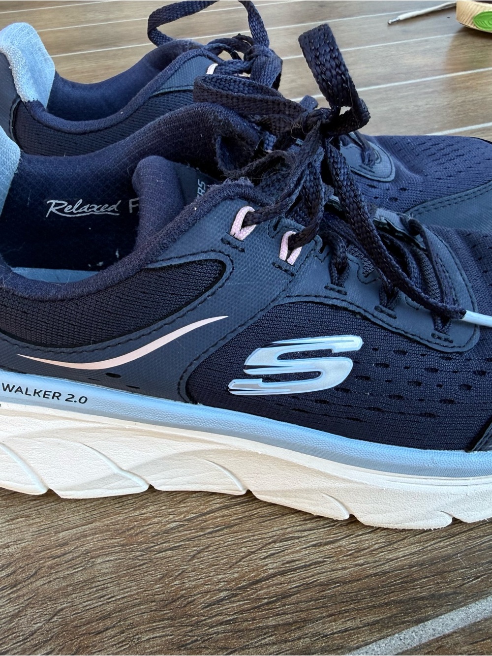 Skechers Women’s Navy and Light Blue Walker 2.0 Athletic Sneakers